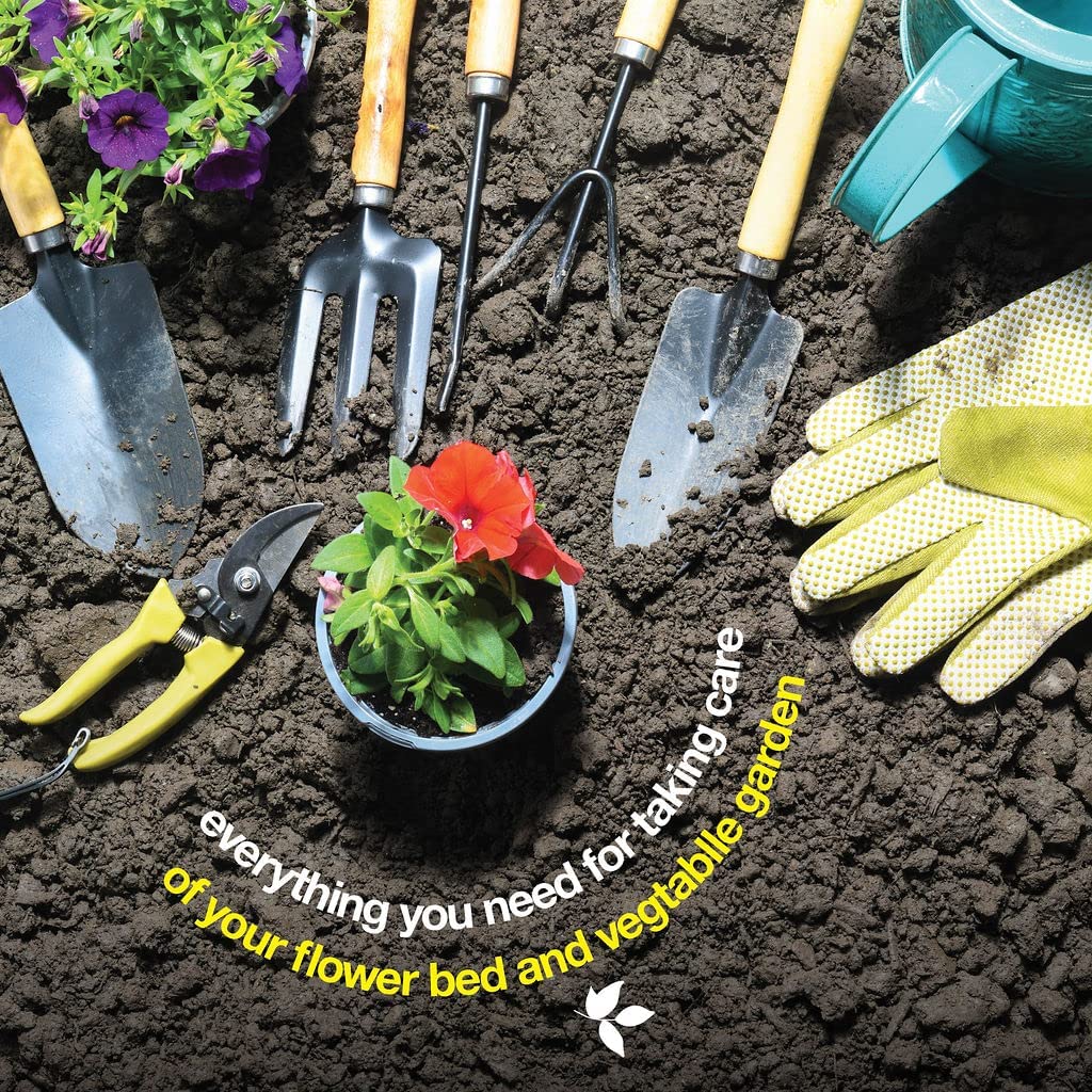 Gardening Tools Set of 10 - Complete Garden Tool Kit Comes With Bag & Gloves,Garden Tool Set with Spray-Bottle Indoors & Outdoors - Durable Garden Tools Set Ideal Garden Tool Kit Gifts for Women & Men