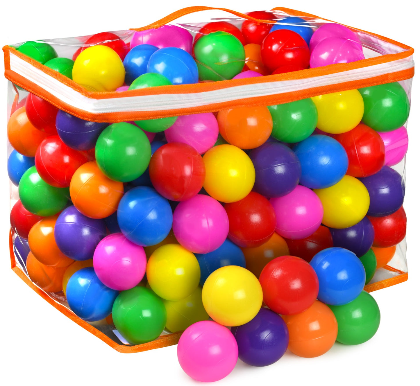 200 pack Ball Pit Balls with Storage Bag - 7 Bright Colors