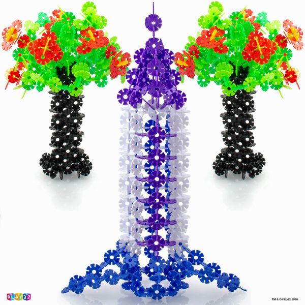 Building Flakes 500 Set - Building Toys For Kids STEM Educational Construction Fun Toys - Building Blocks For Kids 3+ - Best Toy Blocks Gift For Boys and Girls - Great Educational Toys Building Sets - Original - By Play22