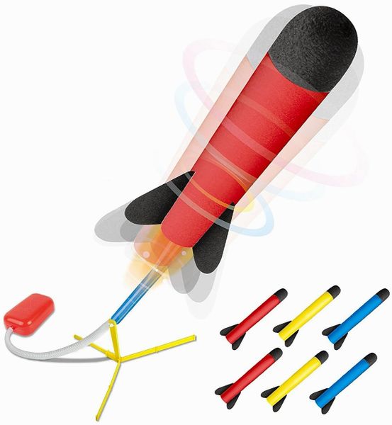 Toy Rocket Launcher - Jump Rocket Set Includes 6 Rockets - Play Rocket Soars Up to 100 Feet - Missile Launcher Best Gift For Boys and Girls - Air Rocket Great For Outdoor Play - Original - By Play22