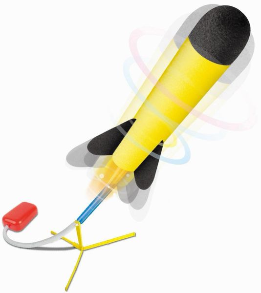 Toy Rocket Launcher - Jump Rocket Set Includes 6 Rockets - Play Rocket Soars Up to 100 Feet - Missile Launcher Best Gift For Boys and Girls - Air Rocket Great For Outdoor Play - Original - By Play22