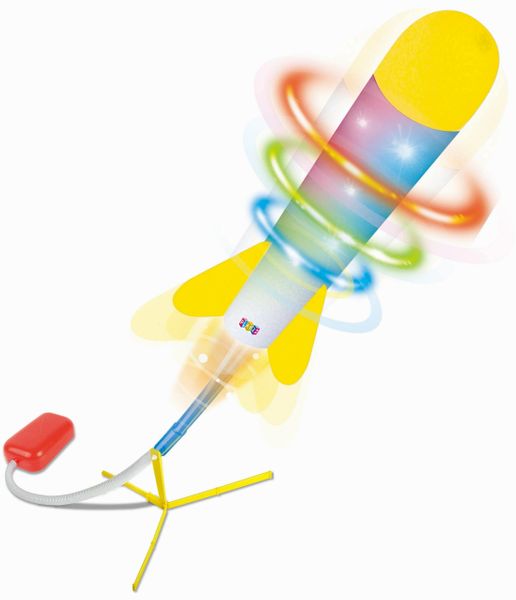 Play22 Toy Rocket Launcher LED - Jump Rocket Set Includes 6 Rockets - Play Rocket Soars Up to 100 Feet + - Missile Launcher Best Gift for Boys and Girls - Air Rocket Great for Outdoor Play – Original By Play22USA