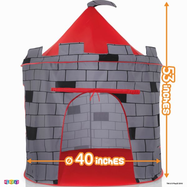 Kids Play Tent Knight Princess Castle - Portable Kids Play Tent - Kids Pop Up Tent Foldable Into A Carrying Bag - Indoor And Outdoor Use - Children Playhouse Best Gift For Boys and Girls - Original - By Play22