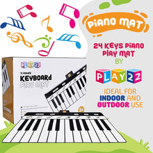 Load image into Gallery viewer, Keyboard Playmat 71&quot; - 24 Keys Piano Play Mat - Piano Mat has Record, Playback, Demo, Play, Adjustable Vol. - Best Keyboard Piano Gift for Boys &amp; Girls - Original - By Play22™
