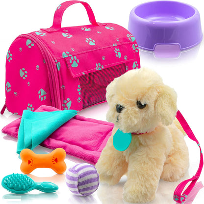 Play22 Plush Puppy Doll Set for Kids PCS Baby Doll Accessories