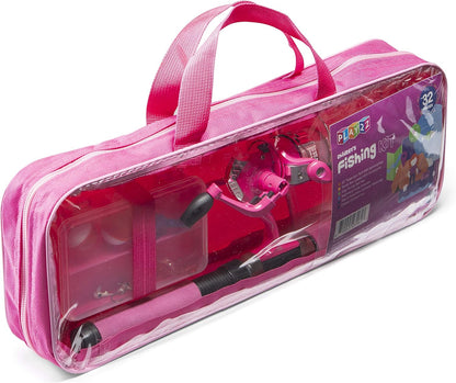 carry on fishing lures Kids Fishing Pole Pink - 40 Pc Kids Fishing Rod and Reel Combos