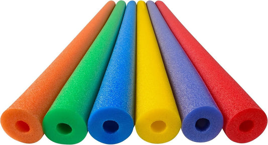 Play22 Pool Noodles Foam - Soft Large Rainbow Foam Noodle Tube, 6 Colors Bulk Swim Noodles, Multi-Purpose, Pool Toy, Floating Training Device, Exercise Aid, Craft Projects Visit the Play22 Store