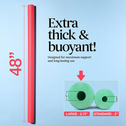 Play22 Pool Noodles Foam - Soft Large Rainbow Foam Noodle Tube, 6 Colors Bulk Swim Noodles, Multi-Purpose, Pool Toy, Floating Training Device, Exercise Aid, Craft Projects Visit the Play22 Store