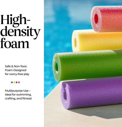 Play22 Pool Noodles Foam - Soft Large Rainbow Foam Noodle Tube, 6 Colors Bulk Swim Noodles, Multi-Purpose, Pool Toy, Floating Training Device, Exercise Aid, Craft Projects Visit the Play22 Store