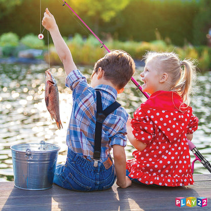 Kids Fishing Pole Pink - 40 Pc Kids Fishing Rod and Reel Combos