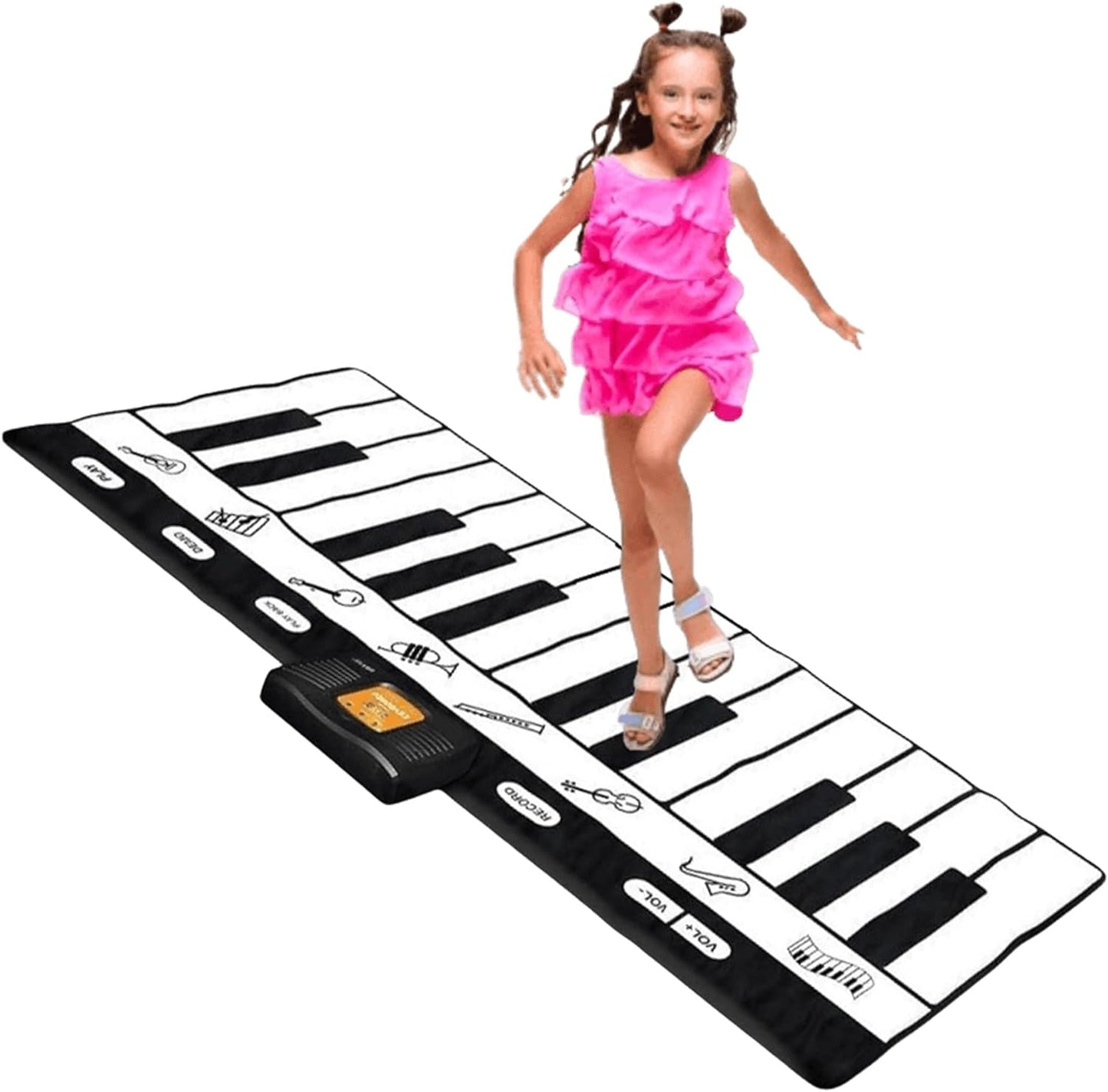 Keyboard Playmat 71" - 24 Keys Piano Play Mat - Piano Mat has Record, Playback, Demo, Play, Adjustable Vol. - Best Keyboard Piano Gift for Boys & Girls - Original - By Play22™