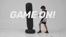 Load and play video in Gallery viewer, Play22 Boxing Bag Interactive Punching Bag for Kids - with Electronic Kick Pad - Kickboxing Bag with Wireless Music, 8 Different Sounds, 4 Modes, LED Scoreboard, Volume Control, Fillable Base
