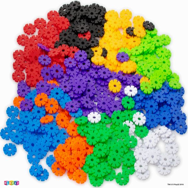 Building Flakes 500 Set - Building Toys For Kids STEM Educational Construction Fun Toys - Building Blocks For Kids 3+ - Best Toy Blocks Gift For Boys and Girls - Great Educational Toys Building Sets - Original - By Play22