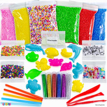 Load image into Gallery viewer, Play22 DIY Slime Kit for Kids - 18 Color Crystal Slime Making Kit, Includes Colorful Foam Balls, Fruit Face, Eyes, Stars, Glitter, Beads, Molds, Straws, Glow in Dark Powder and Much More – Original By Play22USA
