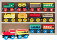 Load image into Gallery viewer, Wooden Train Set 12 PCS - Train Toys Magnetic Set Includes 3 Engines - Toy Train Sets For Kids Toddler Boys And Girls - Compatible With Thomas Train Set Tracks And Major Brands - Original - By Play22™
