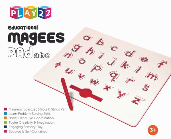 Magnetic Drawing Board - STEM Educational Learning abc Letters Kids Drawing Board - Writing Board for Kids Erasable - Magnetic Doodle Board - Includes A Pen - Best Gift for Boys and Girls