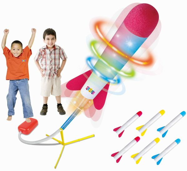 Play22 Toy Rocket Launcher LED - Jump Rocket Set Includes 6 Rockets ...