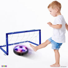 Load image into Gallery viewer, Play22 Kids Toys Hover Soccer Ball Set with 2 Goals - Includes Air Hover Ball with Foam Protector and Inflatable Ball with Pump and 2 Goals - Indoor and Outdoor Use - Football Toy, Best Gift for Boys and Girls

