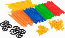Load image into Gallery viewer, Building Toys For Kids 400 Set Straws and Connector + Wheels - Colorful and Strong Kids Construction Toys With Special Connectors - Great Gift Building Blocks For Boys And Girls - Original - By Play22
