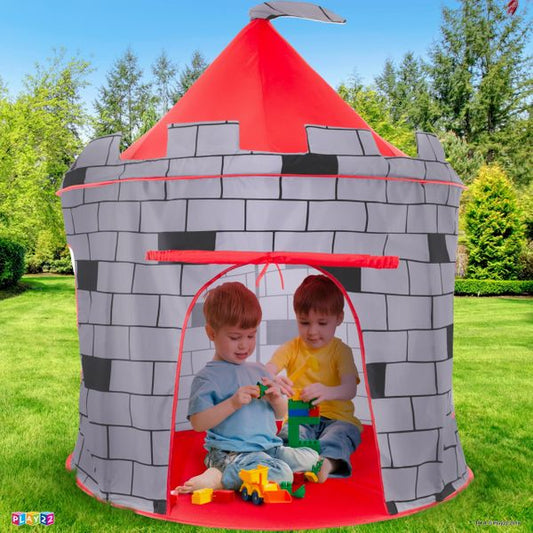 Kids Play Tent Knight Princess Castle - Portable Kids Play Tent - Kids Pop Up Tent Foldable Into A Carrying Bag - Indoor And Outdoor Use - Children Playhouse Best Gift For Boys and Girls - Original - By Play22